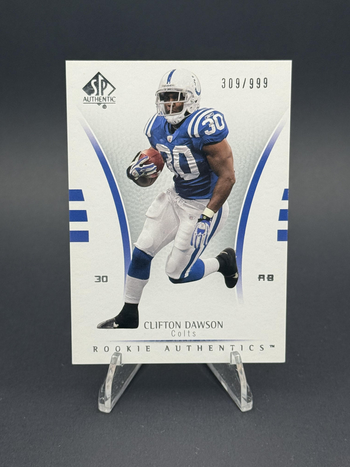 2007 SP Authentic #198 Clifton Dawson (RC) #309/999