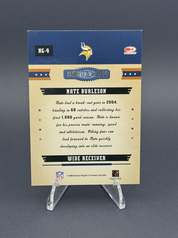 2005 Donruss Gridiron Gear #NG-9 Nate Burleson Next Gen Gold #0580/1000