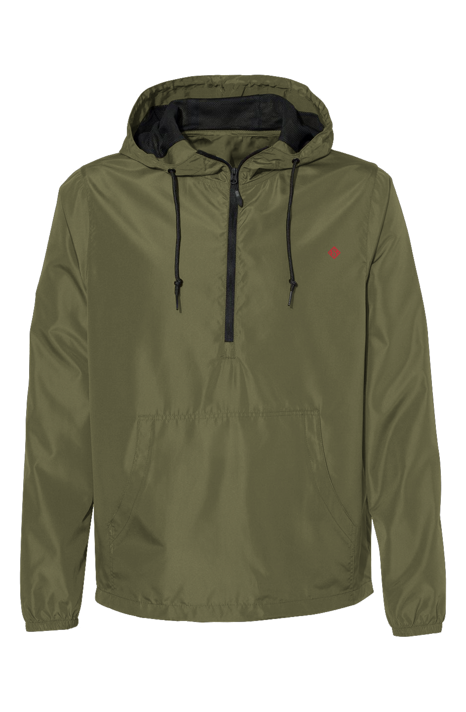 Slab'dUSA Army Black Zipper Lightweight Anorak