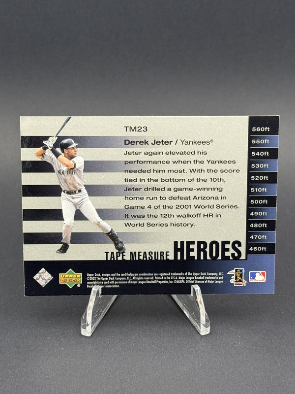 2002 Upper Deck Piece of History #TM23 Derek Jeter Tape Measure Heroes