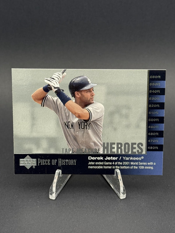 2002 Upper Deck Piece of History #TM23 Derek Jeter Tape Measure Heroes