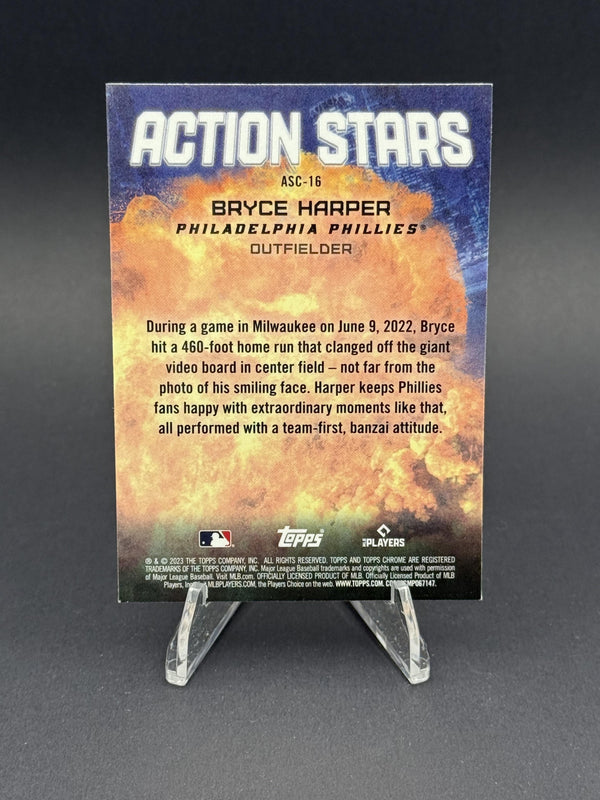 2023 Topps Chrome Update #ASC-16 Bryce Harper Action Stars