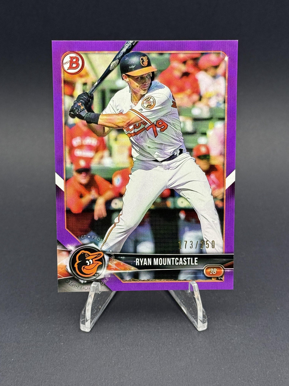 2018 Bowman Draft #BDC-167 Ryan Mountcastle Chrome Purple Refractor #/250