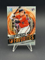 2021 Bowman #RRY-RM Ryan Mountcastle Chrome ROY Favorites Mojo Refractor (RC)