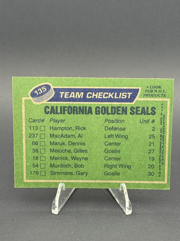 1976-77 Topps #135 California Golden Seals