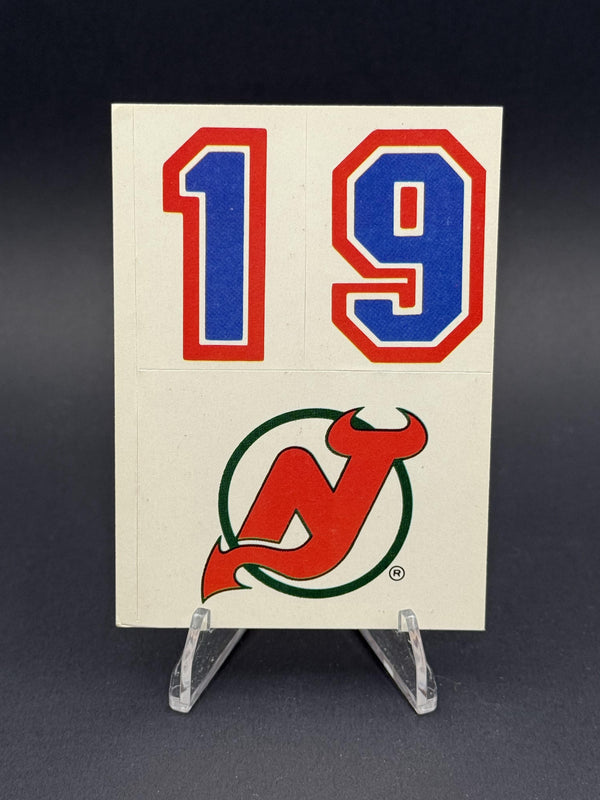 1985-86 Topps #27c New Jersey Devils Stickers Logo bottom