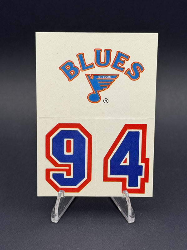 1985-86 Topps #28d St. Louis Blues Stickers Logo bottom