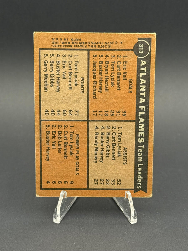 1975-76 Topps #313 Atlanta Flames Team Leaders (Vail /Lysiak) TL