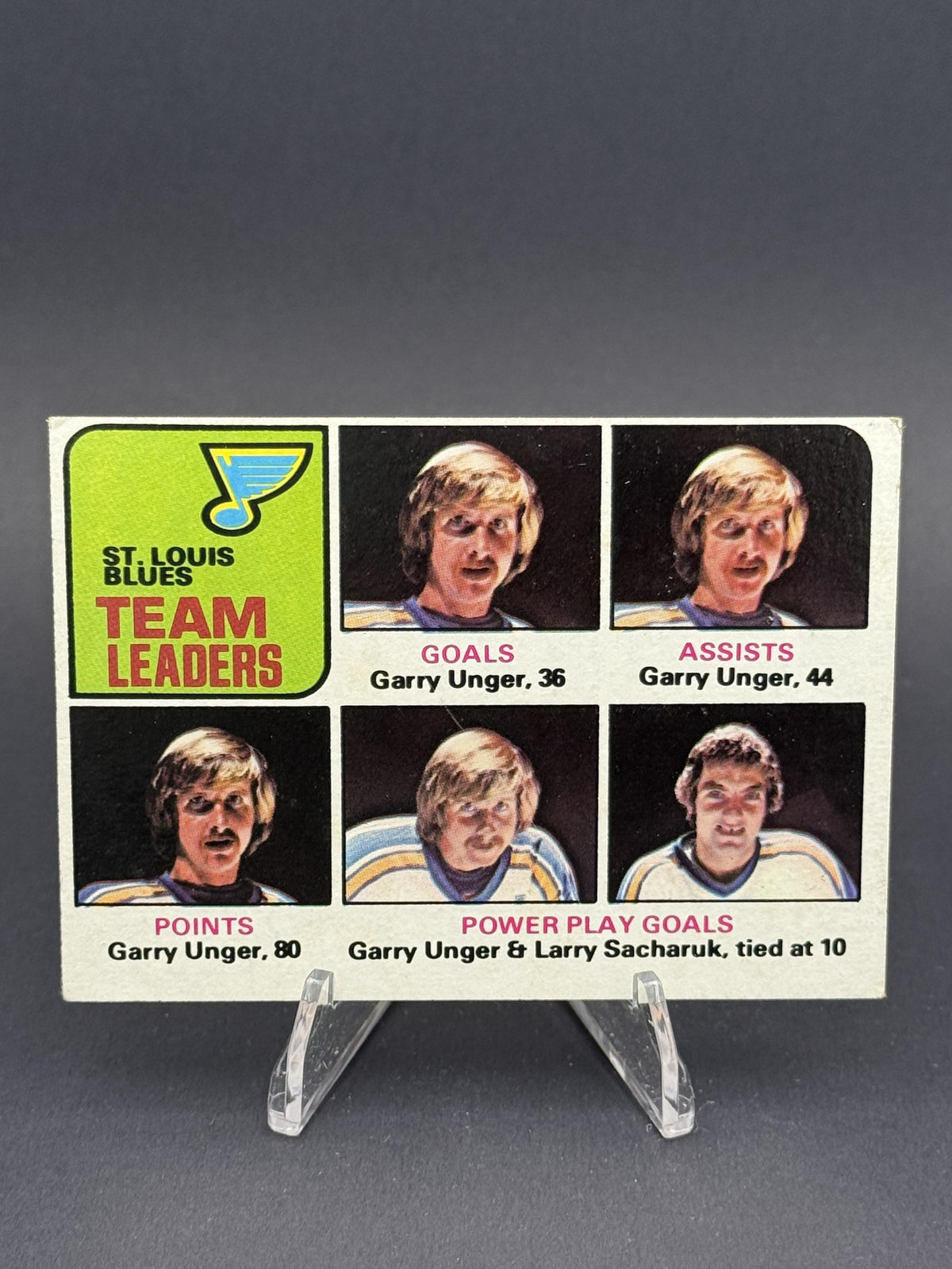1975-76 O-Pee-Chee #327 St. Louis Blues Team Leaders