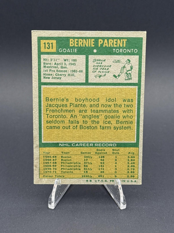 1971-72 Topps #131 Bernie Parent