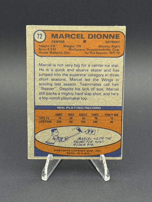 1974-75 Topps #72 Marcel Dionne