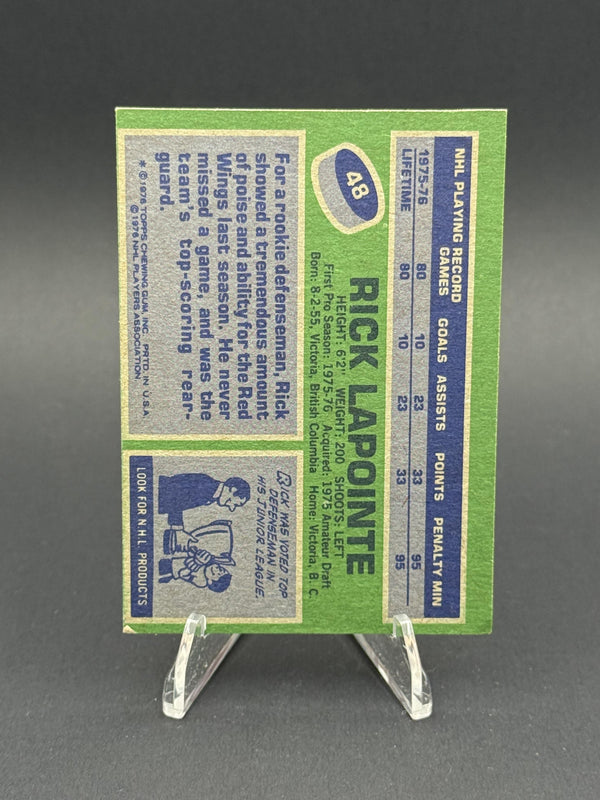 1976-77 Topps #48 Rick Lapointe (RC)