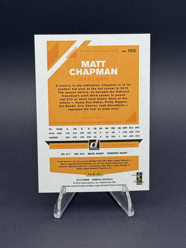 2019 Donruss #192b Matt Chapman Independence Day :