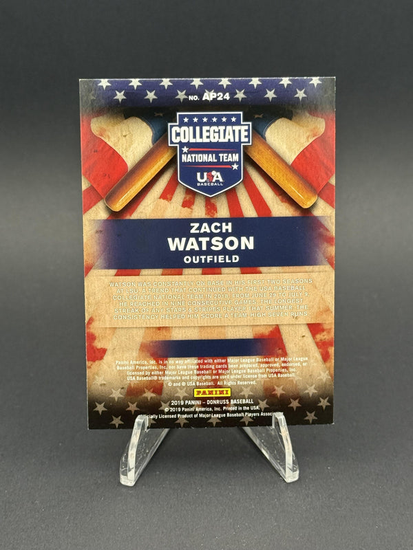 2019 Donruss #AP24 Zach Watson American Pride Vector