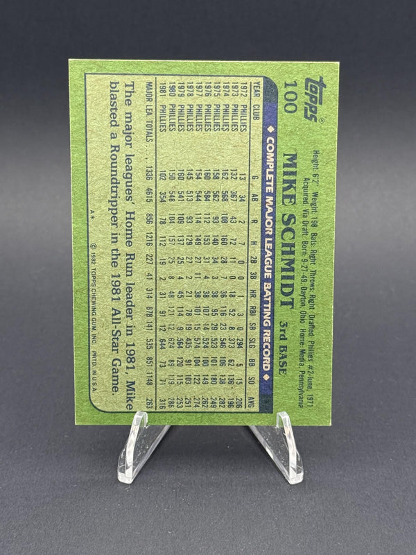 1982 Topps #100 Mike Schmidt