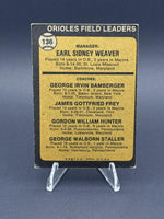1973 Topps #136b Orioles Field Leaders : Pail Brown BG
