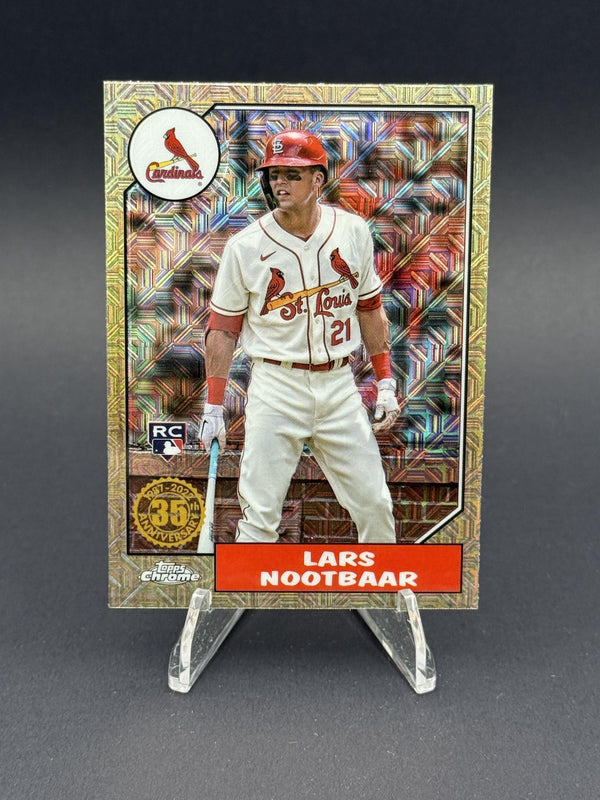 2022 Topps Chrome Update #T87C-70 Lars Nootbaar 1987 35th Ann. (RC)