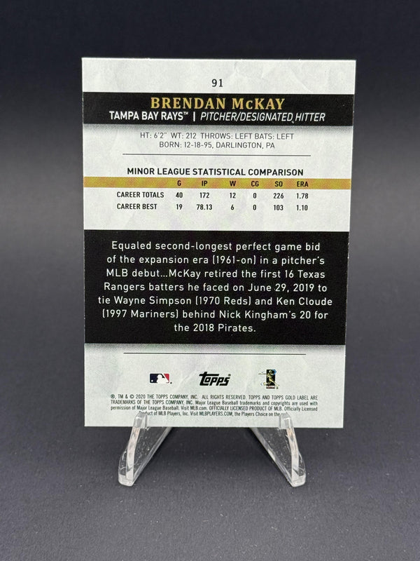 2020 Topps Gold Label #91 Brendan McKay (RC)