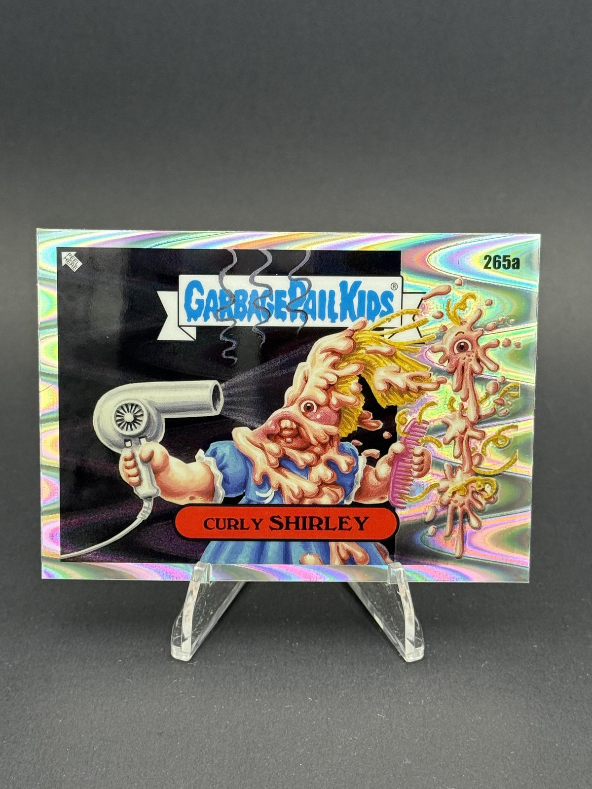 2024 Topps Chrome Garbage Pail Kids OG S7 #265a Curly Shirley Drool Refractor