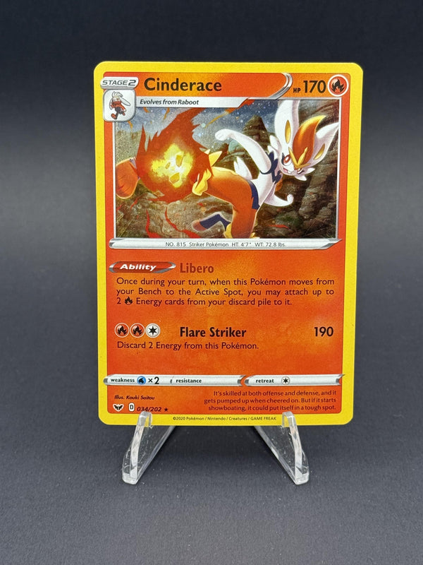 SWSH01: Sword & Shield Base Set #034/202 Cinderace (034)
