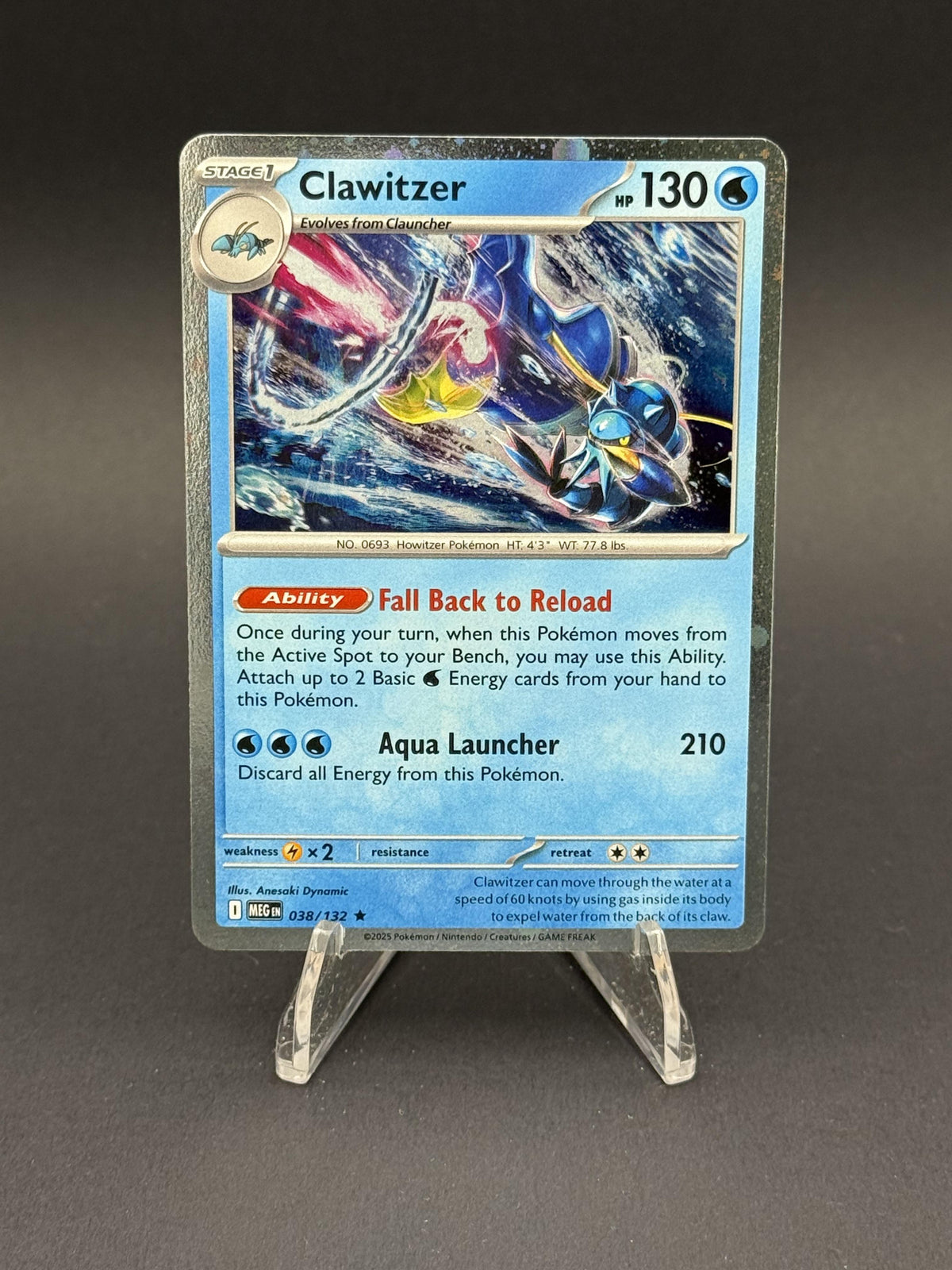 Miscellaneous Cards & Products #038/132 Clawitzer (Cosmos Holo)