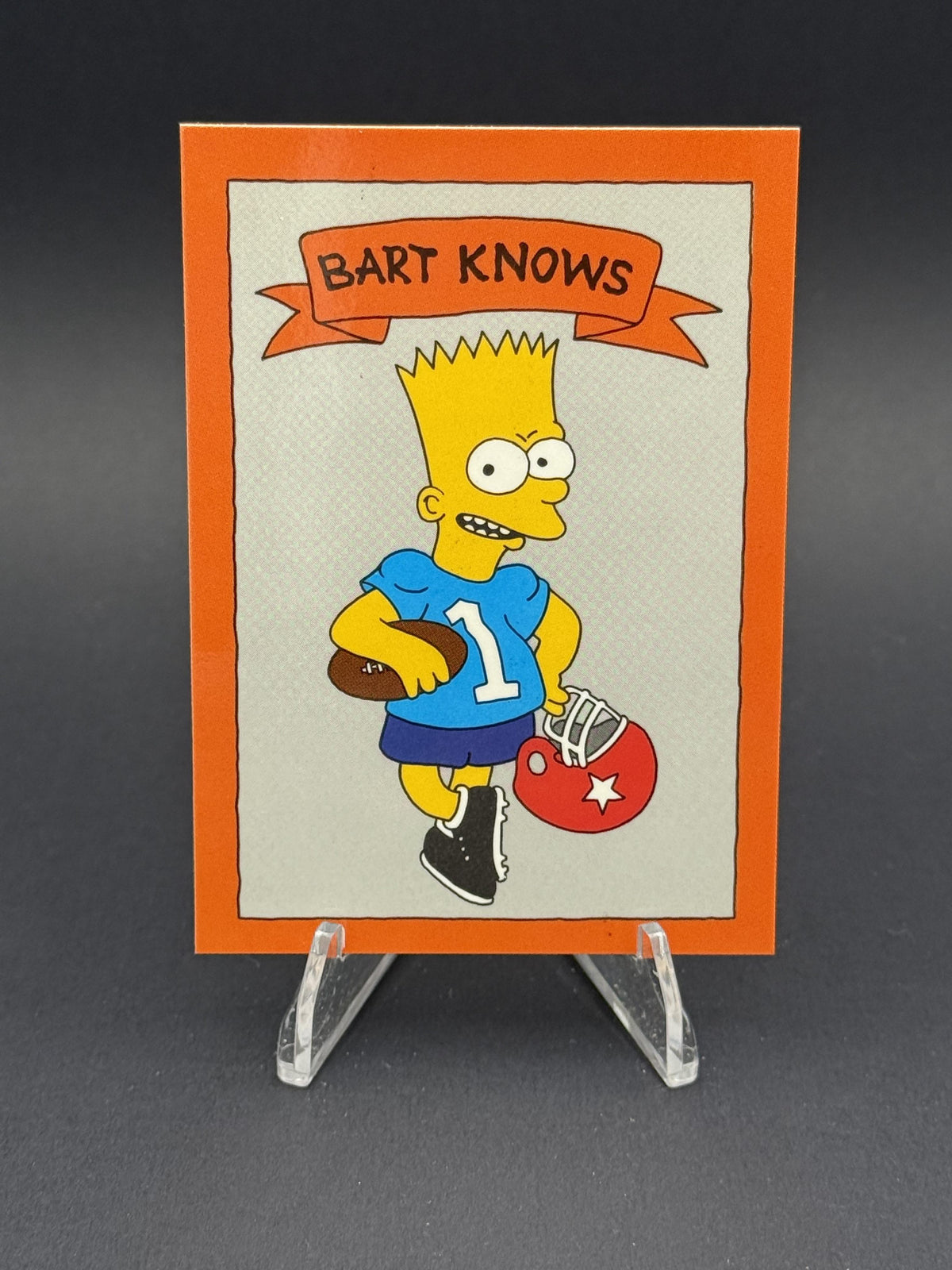 1990 Bart Knows Orange Football (unlicensed) #NNO Bart Simpson