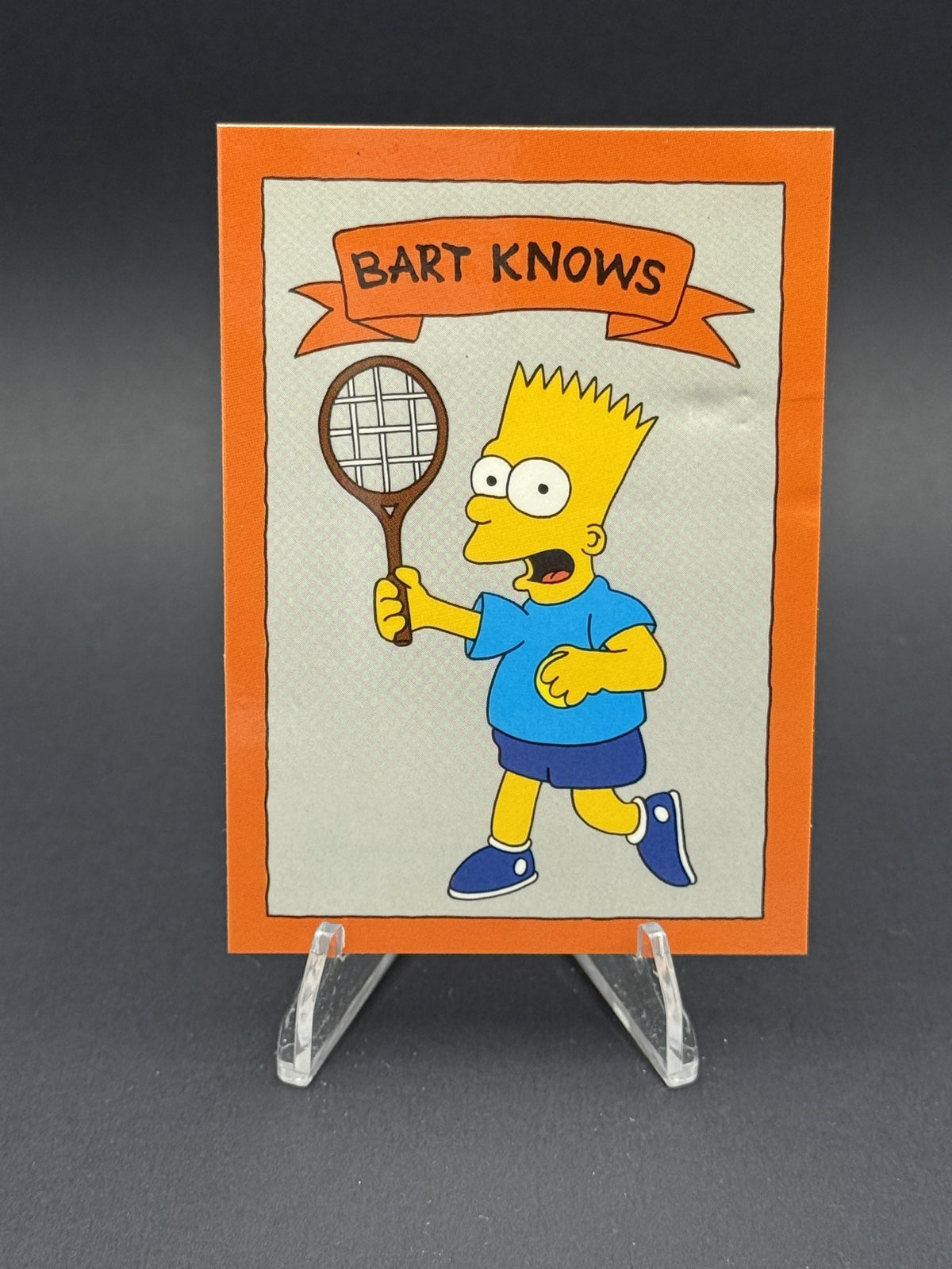 1990 Bart Knows Orange Tennis (unlicensed) #NNO Bart Simpson