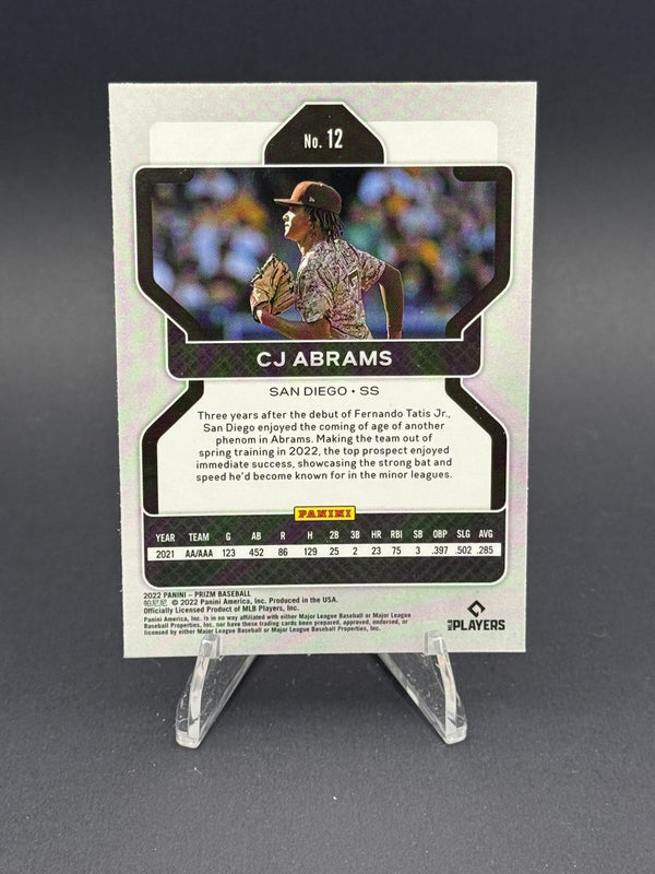 2022 Panini Prizm #12 CJ Abrams Purple Prizm (RC)
