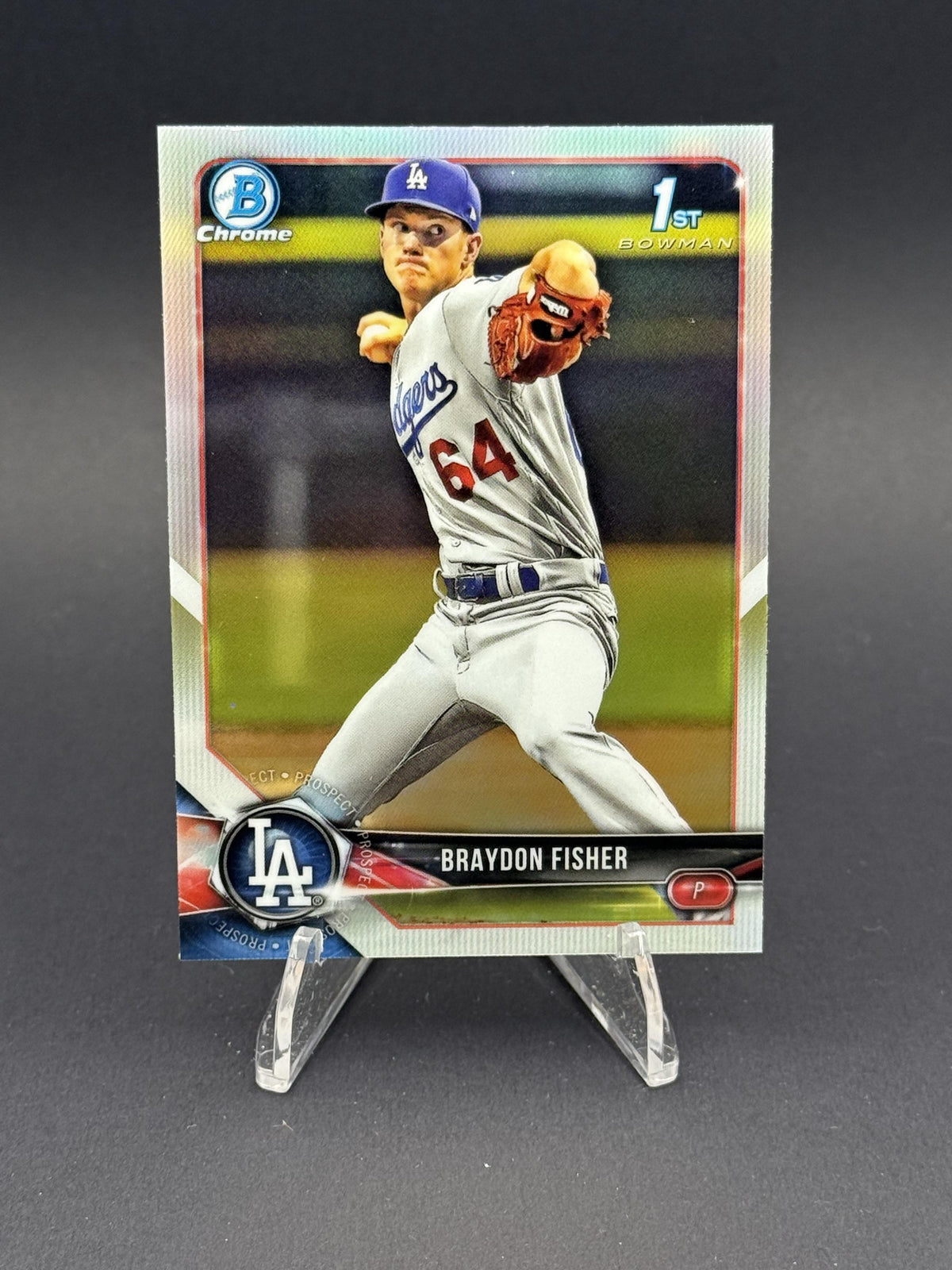 2018 Bowman 1st Draft #BDC-82 Braydon Fisher Chrome Refractors
