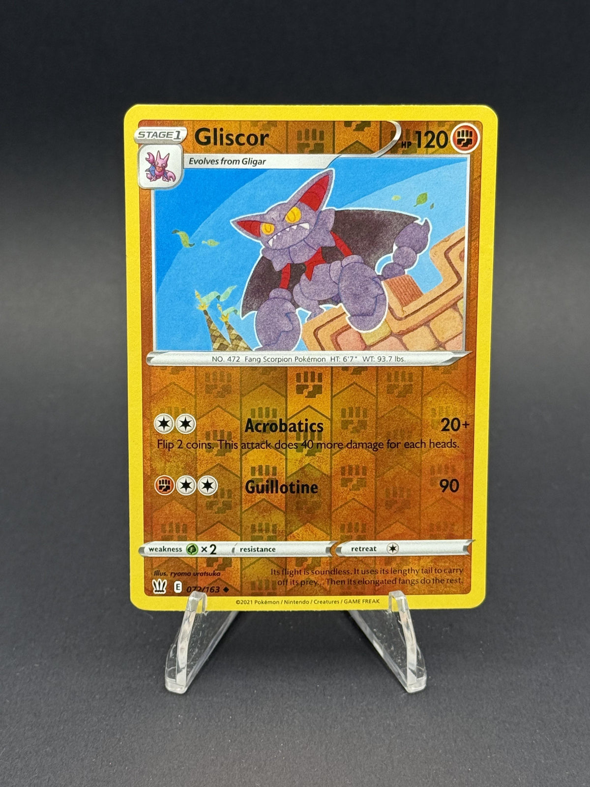 SWSH05: Battle Styles 072/163 Gliscor Reverse Holo Rare