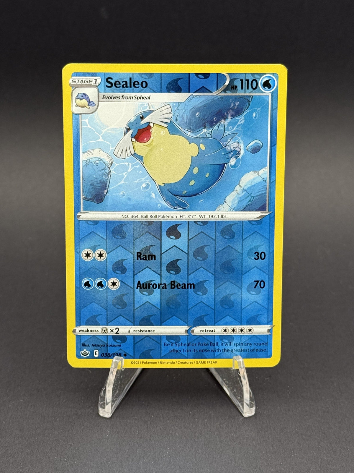 SWSH06: Chilling Reign 038/198 Sealeo Reverse Holo Rare