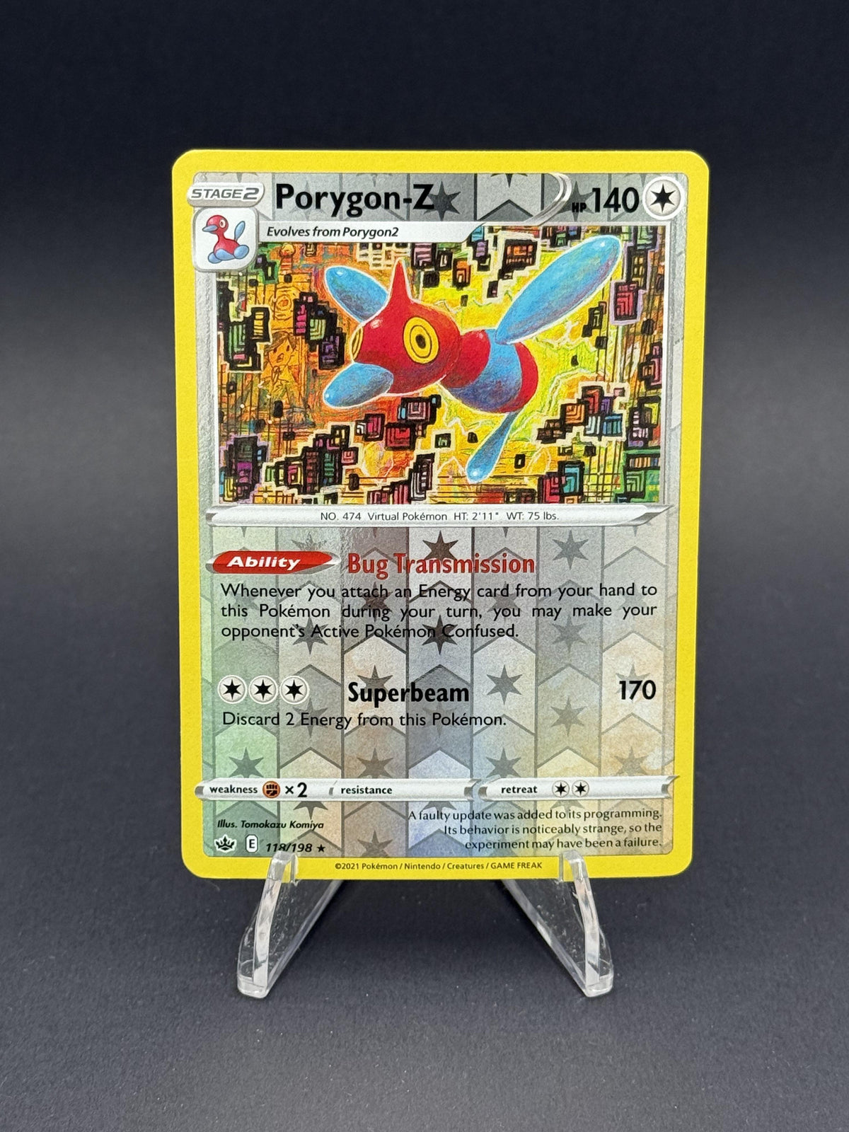 SWSH06: Chilling Reign 118/198 Porygon-Z PO-06 Reverse Holo Rare