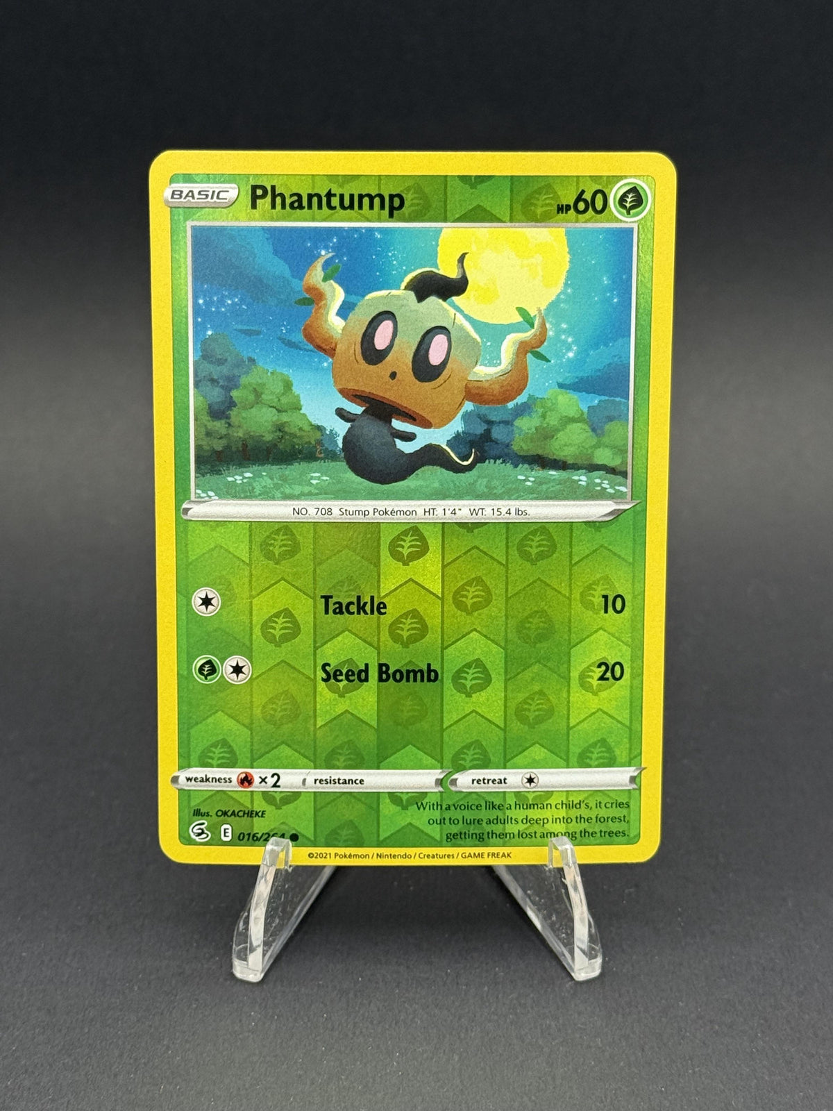 SWSH08: Fusion Strike #016/264 Phantump Reverse Holo Rare