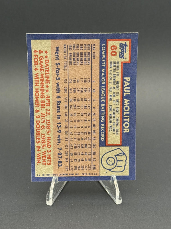1984 Topps #60 Paul Molitor