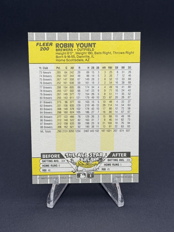 1989 Fleer #200 Robin Yount