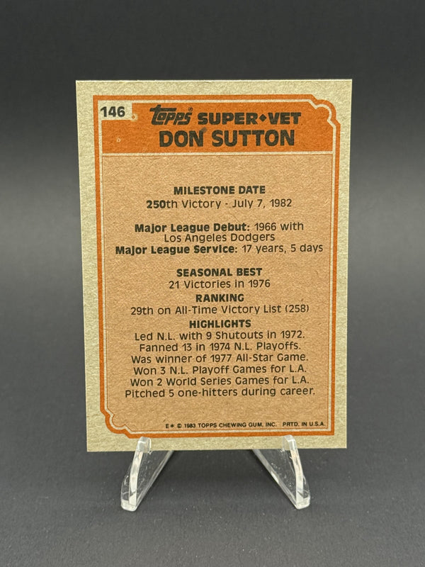 1983 Topps #146 Don Sutton