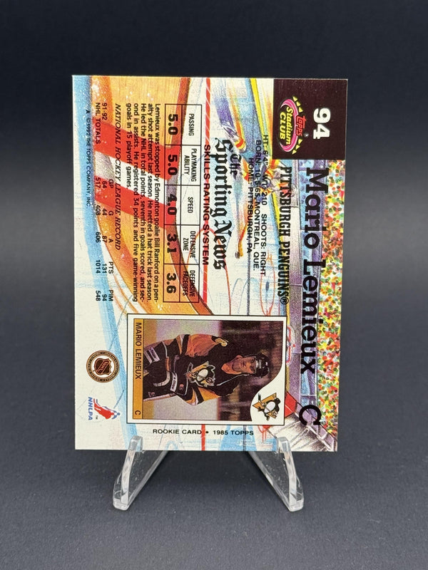 1992-93 Stadium Club #94b Mario Lemieux
