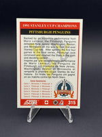 1991-92 Score Canadian English #315 1991 Stanley Cup Champions