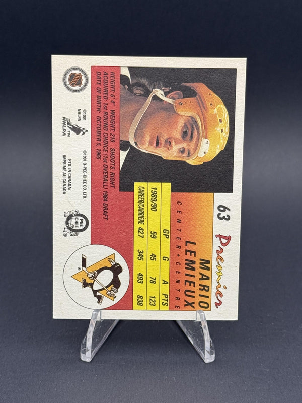 1990-91 O-Pee-Chee Premier #63 Mario Lemieux