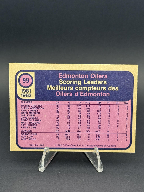 1982-83 O-Pee-Chee #99 Wayne Gretzky