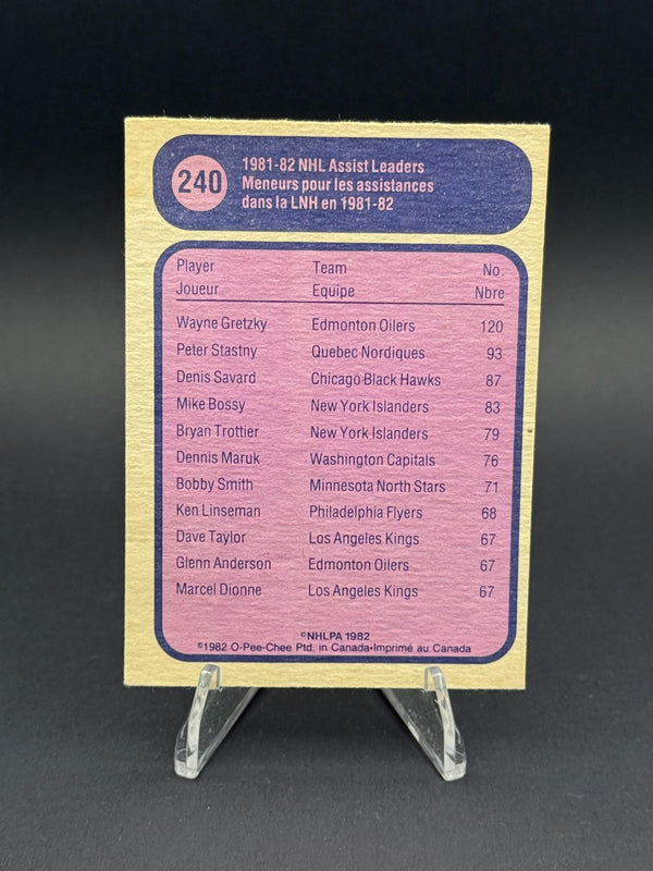 1982-83 O-Pee-Chee #240 Wayne Gretzky